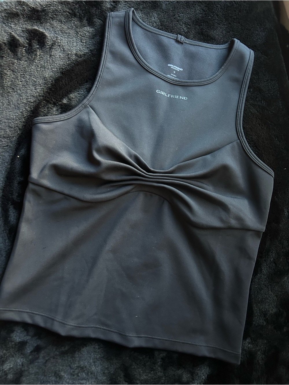 girlfriend collective Black Twist-Front Tank